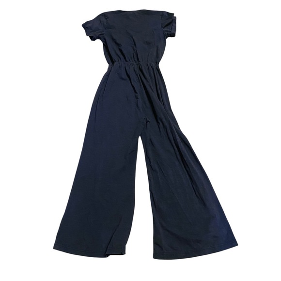 Anthropologie Saturday Sunday Elmira Navy Blue Wide Leg Jumpsuit Size XS - Picture 4 of 9